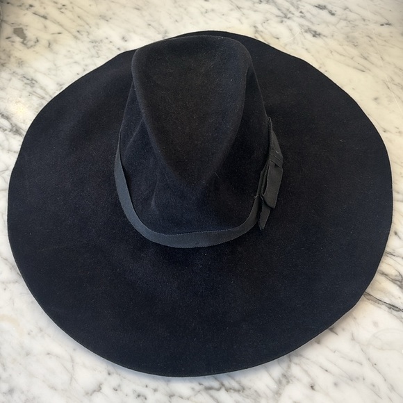 Women's Gladys Tamez Millinery Felt Wide Brim Hat in Black, Size XS - Picture 2 of 6